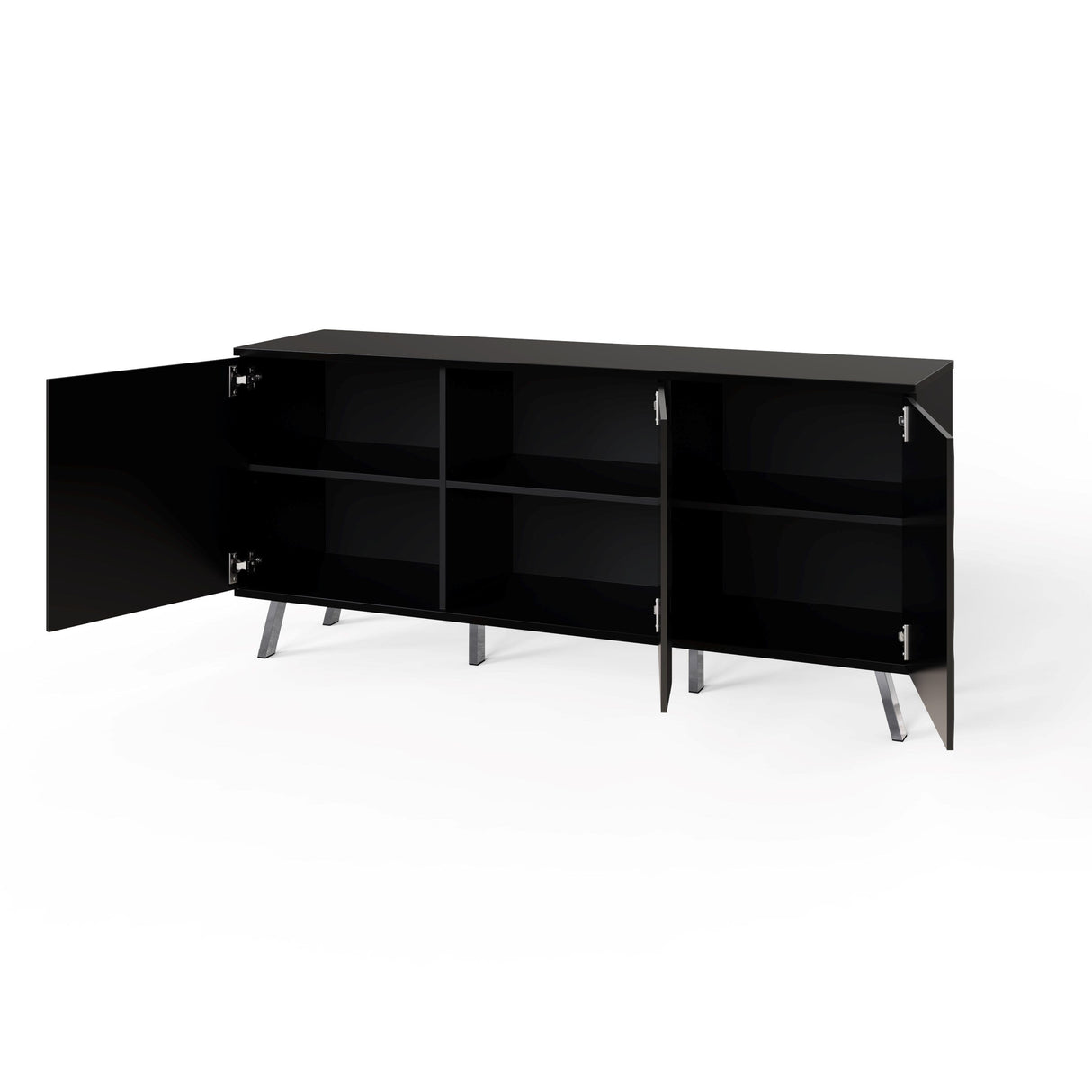 Frank Olsen Elevate Black Sideboard with Mood Lighting & Wireless Phone Charging