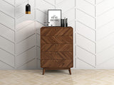 Kudl LV44 Columbian Walnut Chest Of Drawers Engineered Wood