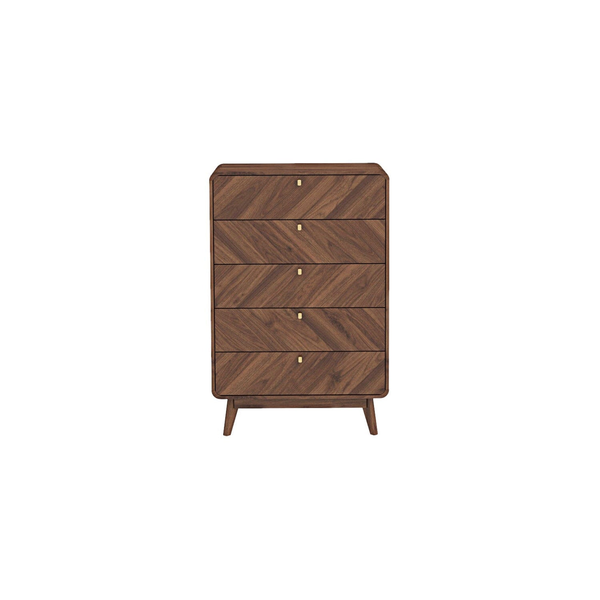 Kudl LV44 Columbian Walnut Chest Of Drawers Engineered Wood