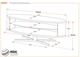 MDA Designs Orbit Black Black TV Cabinet