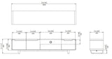 AVF Marquis 2m TV Stand - Walnut