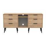 Welcome Furniture Nebraska Oak Hong Kong 6 Drawer TV Cabinet HKB247NBNB
