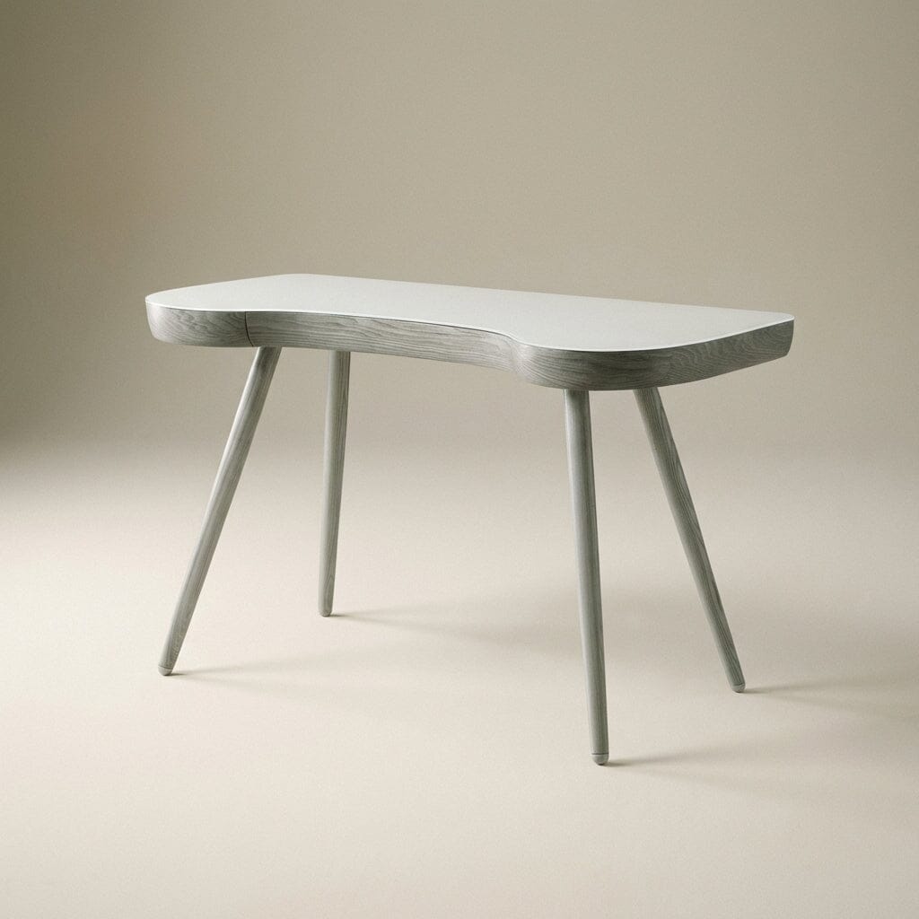 Jual San Francisco 1100mm Wide Grey Desk with Glass Top (PC714 DESK GREY)