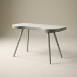 Jual San Francisco 1100mm Wide Grey Desk with Glass Top (PC714 DESK GREY)