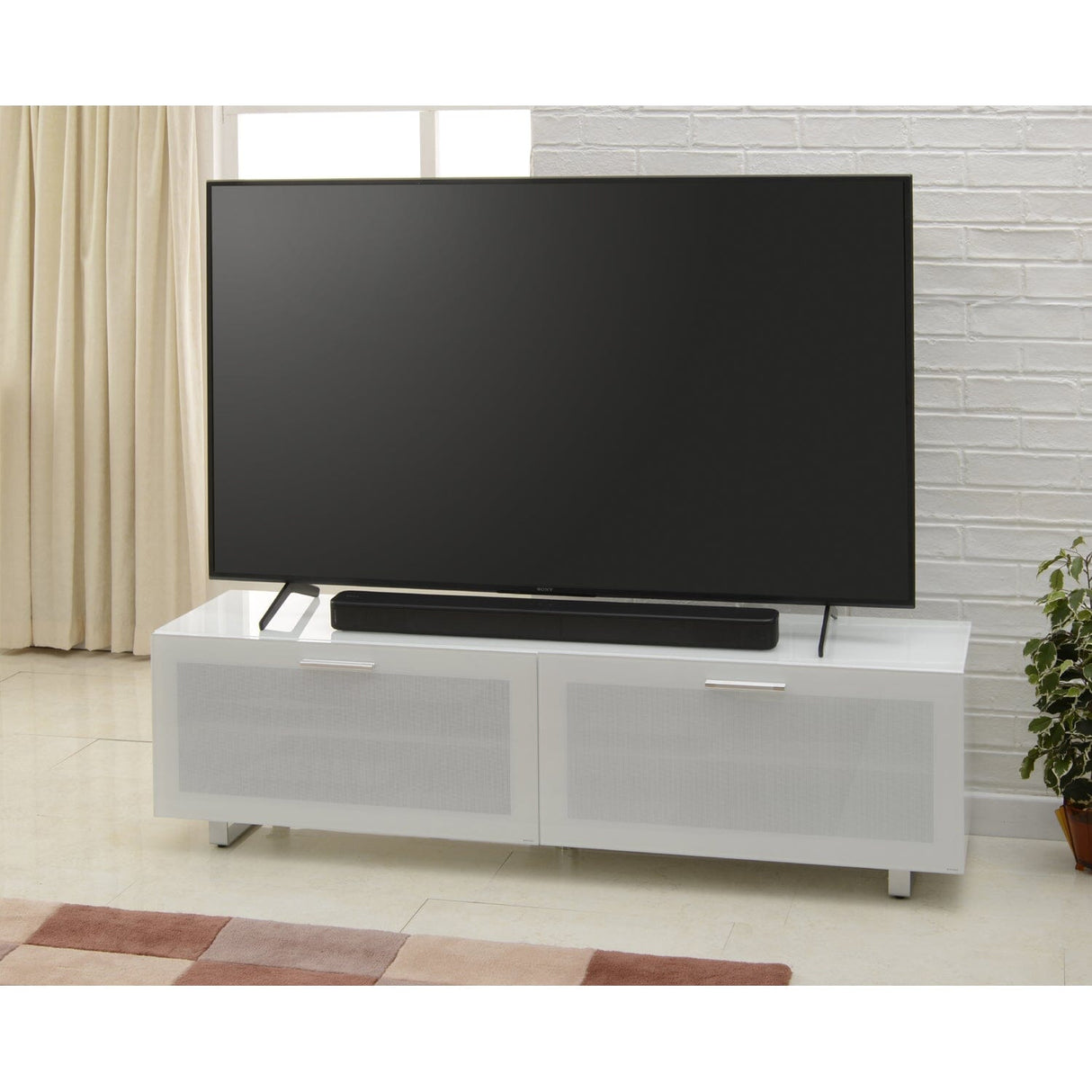 TTAP Sorrento Gloss White 160cm Wide TV Cabinet (SOR-1600-WHT)