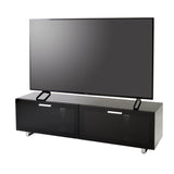 TTAP Sorrento Gloss Black 160cm Wide TV Cabinet (SOR-1600-BLK)