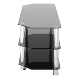 AVF Classic 1m Glass Corner TV Stand  - Black & Chrome