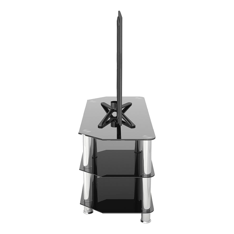 AVF Classic 1m Glass Corner TV Stand  - Black & Chrome