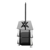 AVF Classic 1m Glass Corner TV Stand  - Black & Chrome