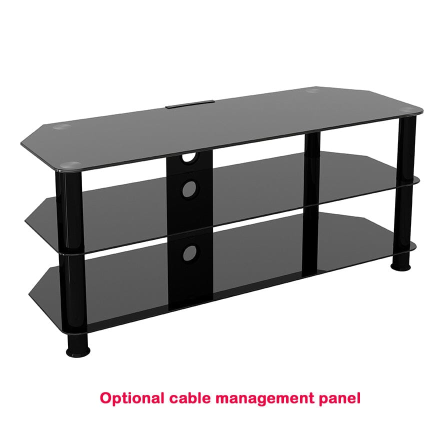 AVF Classic 1.14m Glass Corner TV Stand - Black