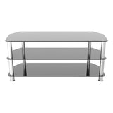 AVF Classic 1.14m Glass Corner TV Stand - Black & Chrome