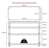 Apollo Storm 10 Modular AV Rack (Dark Oak Finish)