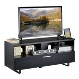 TTAP Sorrento Satin Black 120cm Wide TV Cabinet (SOR-1200-BLK)