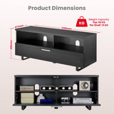 TTAP Sorrento Satin Black 120cm Wide TV Cabinet (SOR-1200-BLK)