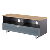 TTAP Sorrento Oak and Satin Grey 120cm Wide TV Cabinet (SOR-1200-GRY)