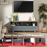 TTAP Sorrento Oak and Satin Grey 120cm Wide TV Cabinet (SOR-1200-GRY)