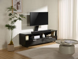 TTAP Sorrento Satin Black 160cm Wide TV Cabinet (SOR-1600-BLK)