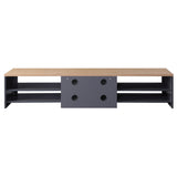 TTAP Memphis Grey and Oak 160cm Wide TV Stand (MEM-1600-GRY)
