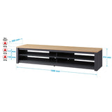 TTAP Memphis Grey and Oak 160cm Wide TV Stand (MEM-1600-GRY)
