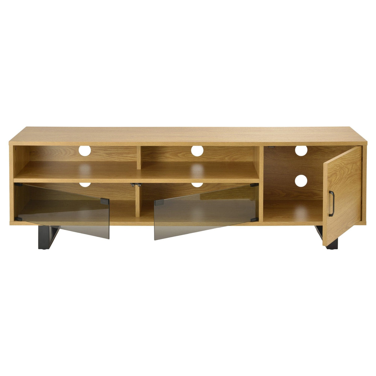 TTAP Verona 1600mm TV Stand for up to 70" TVs - Light Oak