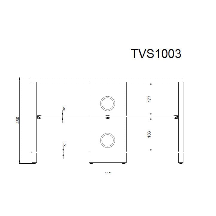 TTAP Montreal TV Stand in Oak and Clear Glass (TVS1003)