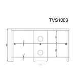 TTAP Montreal TV Stand in Oak and Clear Glass (TVS1003)