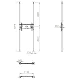 Unicol FCGSH Goal Post Style Floor-to-Ceiling TV Bracket up to 110"