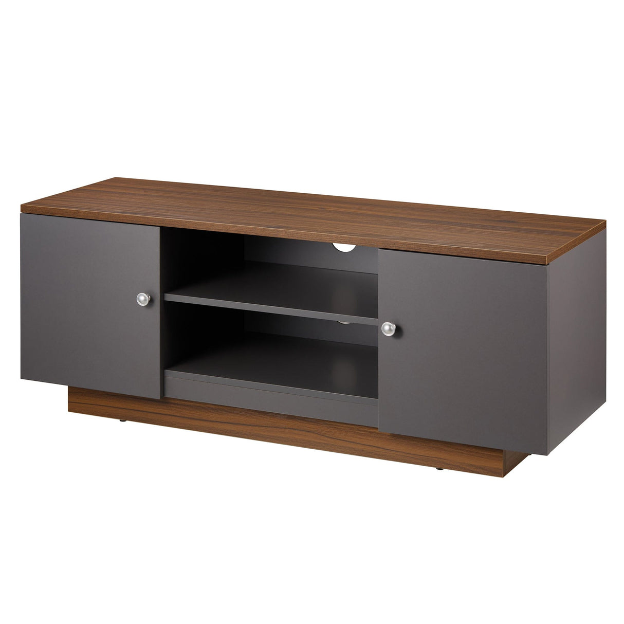 TTAP Venice 120cm Wide Walnut and Grey TV Stand