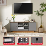 TTAP Venice 120cm Wide Walnut and Grey TV Stand