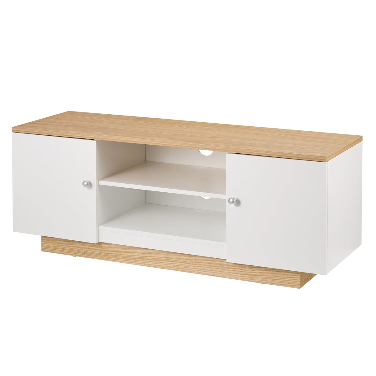 TTAP Venice 120cm Wide Oak and White TV Stand