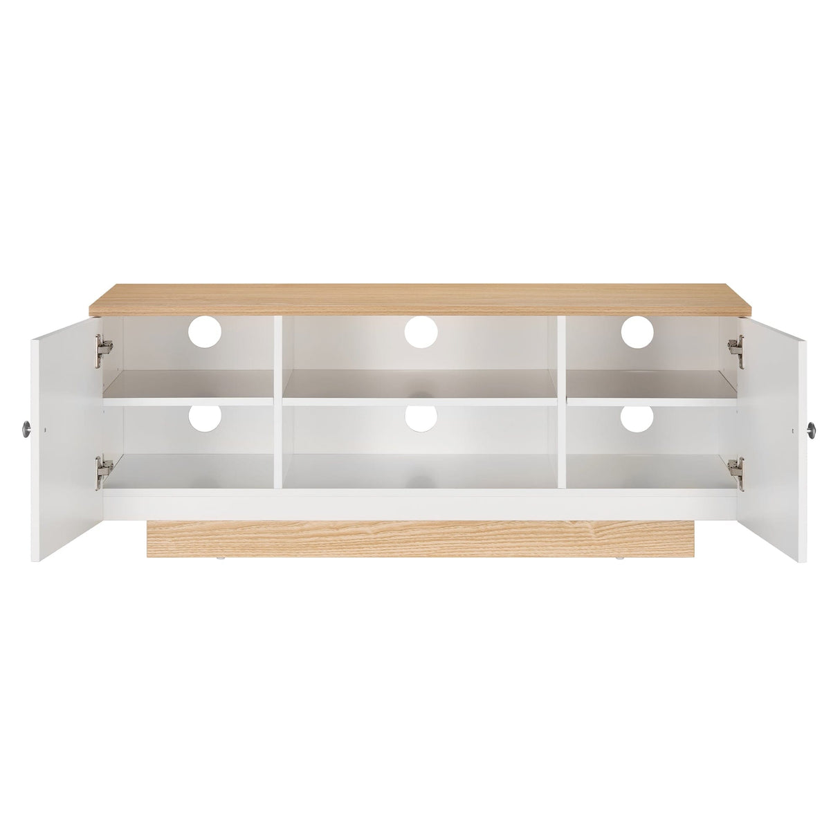 TTAP Venice 120cm Wide Oak and White TV Stand