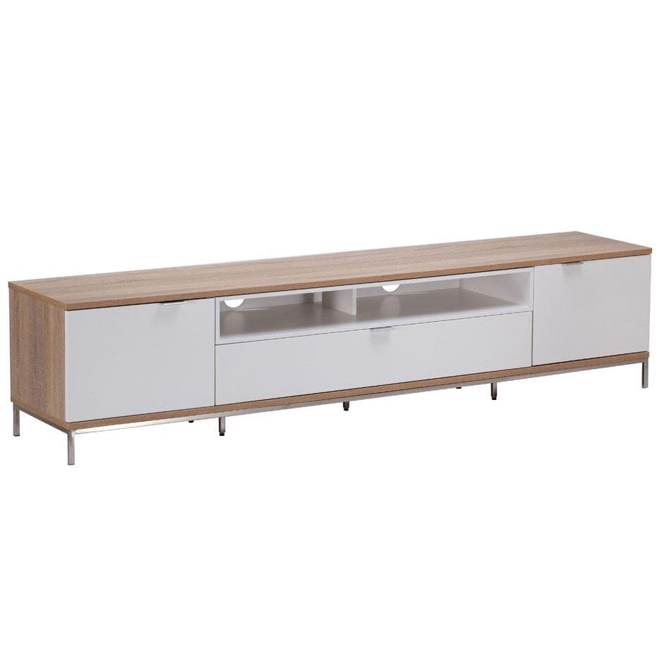 Alphason Chaplin 2000 White & Oak ADCH2000-WHT TV Cabinet