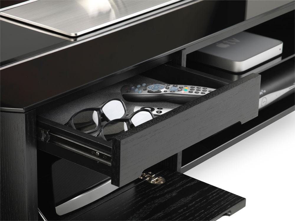 Alphason Finewoods FW1350CB-BLK Black Oak TV Stand