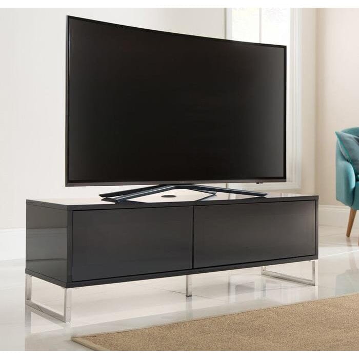 Alphason Helium 1200mm Black Wall Mountable / Free Standing TV Stand (ADHE1200-BLK)