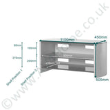 Alphason Finewoods Light Oak TV / Hifi Stand - FW1100-LO/B