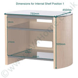 Alphason Finewoods Light Oak TV / Hifi Stand - FW750-LO/B