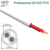 QED Professional QX16/2 PVC 2 Core Flame Retardant Installation Speaker Cable