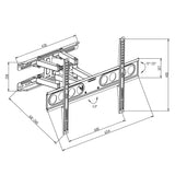TTAP TTD604DA3 Full Motion TV Bracket for up to 70 inch