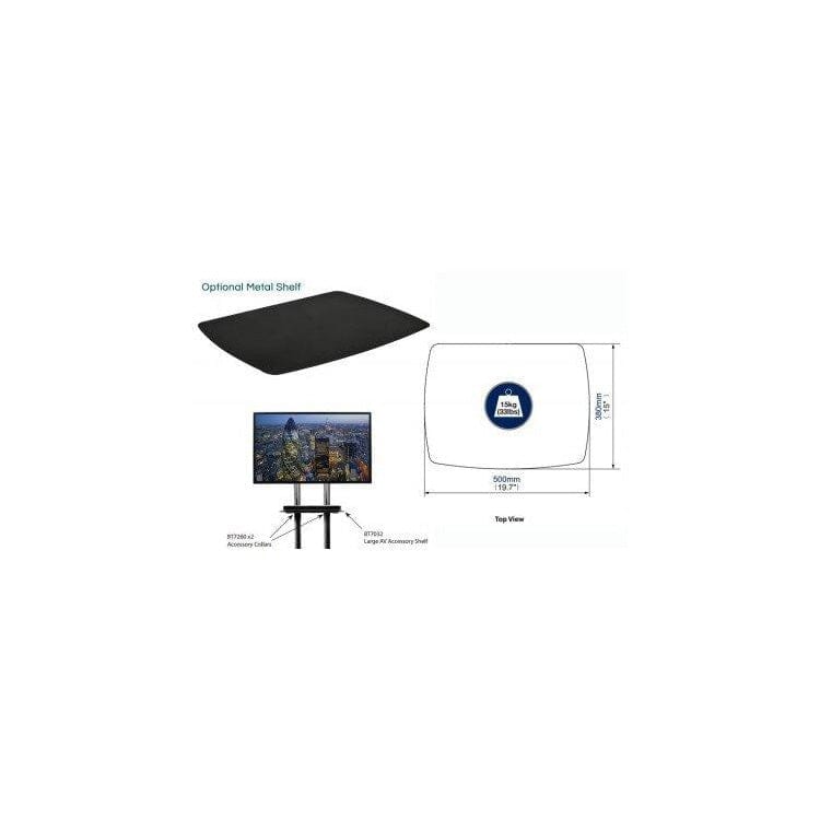 B-Tech BT8503 - Mobile TV Trolley Stand For Screens Up To 60 Inch