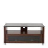 TTAP Elegance TV Cabinet in Walnut and Tinted Glass
