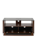 TTAP Elegance TV Cabinet in Walnut and Tinted Glass