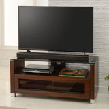 TTAP Elegance TV Cabinet in Walnut and Tinted Glass