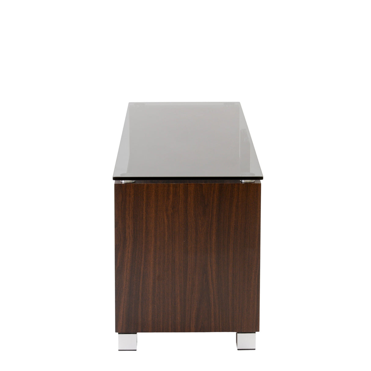 TTAP Elegance TV Cabinet in Walnut and Tinted Glass