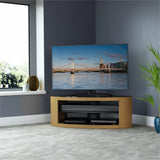 AVF Affinity Buckingham 1.1m Oak Oval TV Stand, for TVs up to 55"