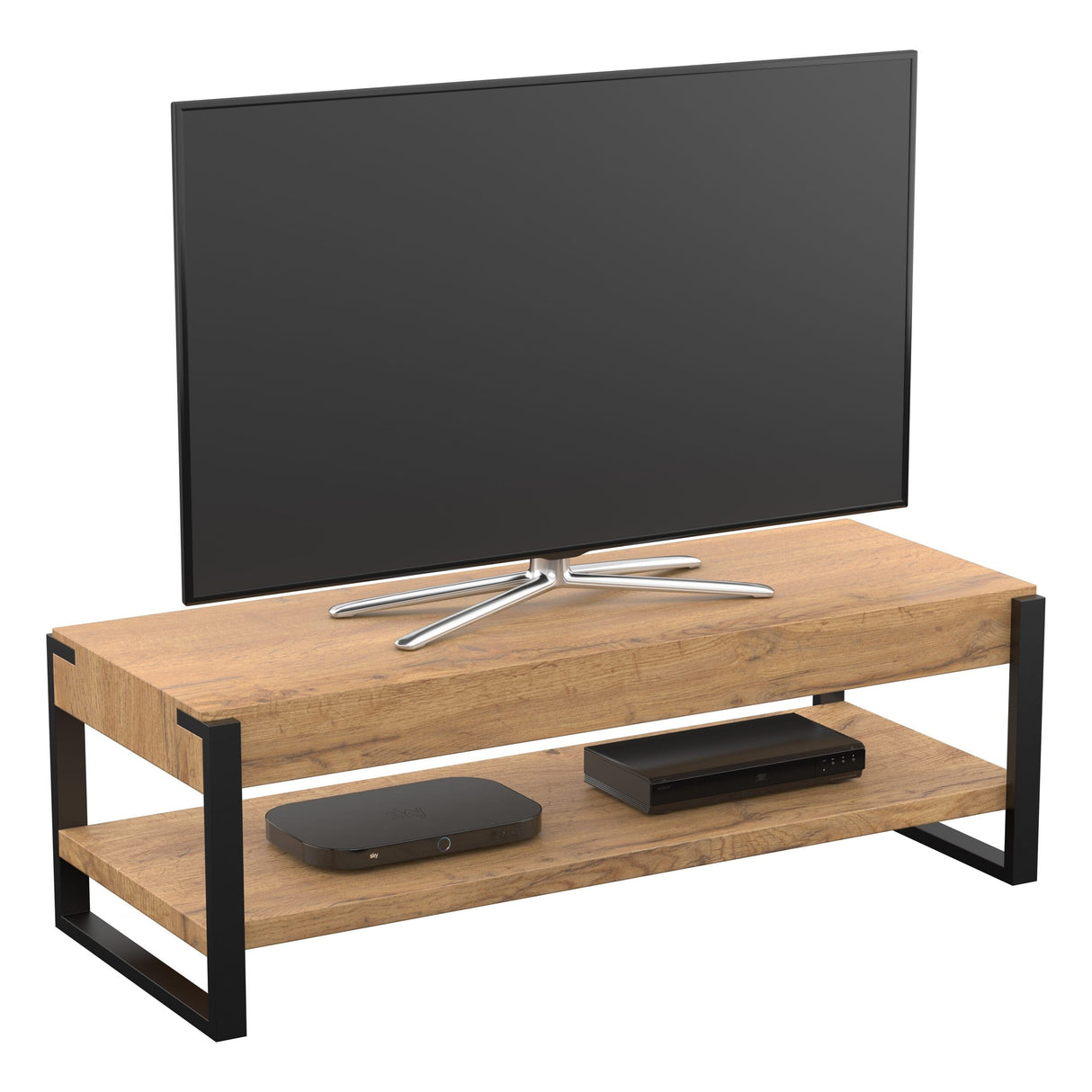 AVF Ridgewood 120cm Wide Rustic Light Wooden TV Stand (FS1200RIDLW)