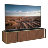 AVF FS200PRMW: Prometheus 2m TV Stand (Walnut & Black Glass)