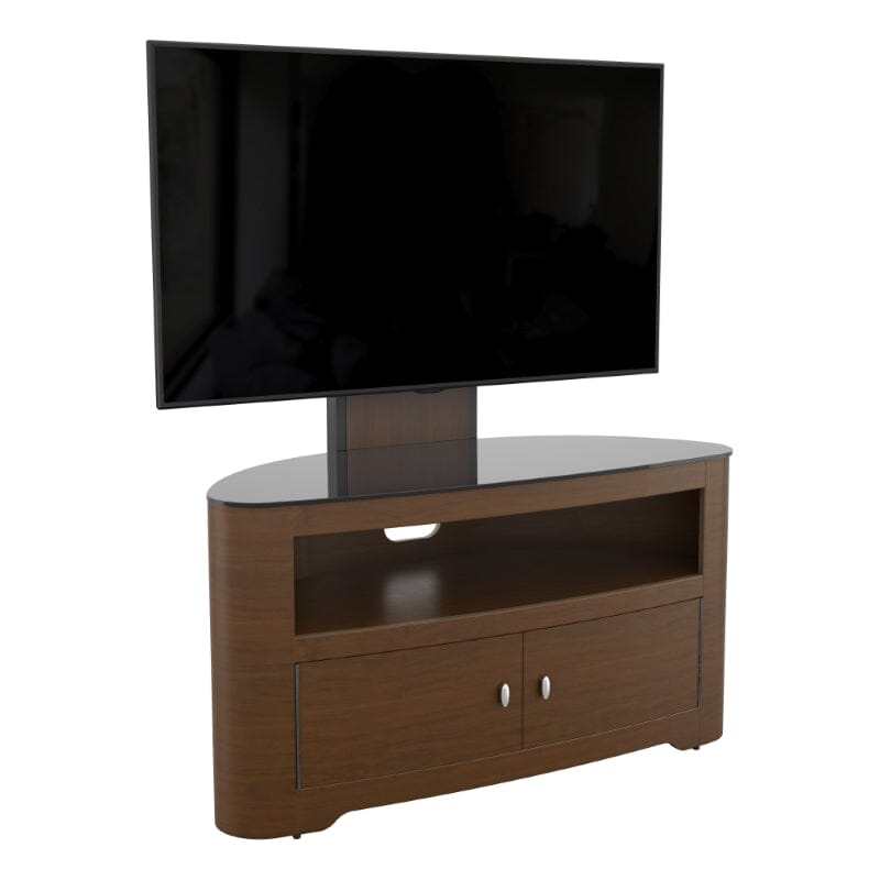 AVF Affinity Blenheim 100cm Walnut Curved TV Stand with Mount