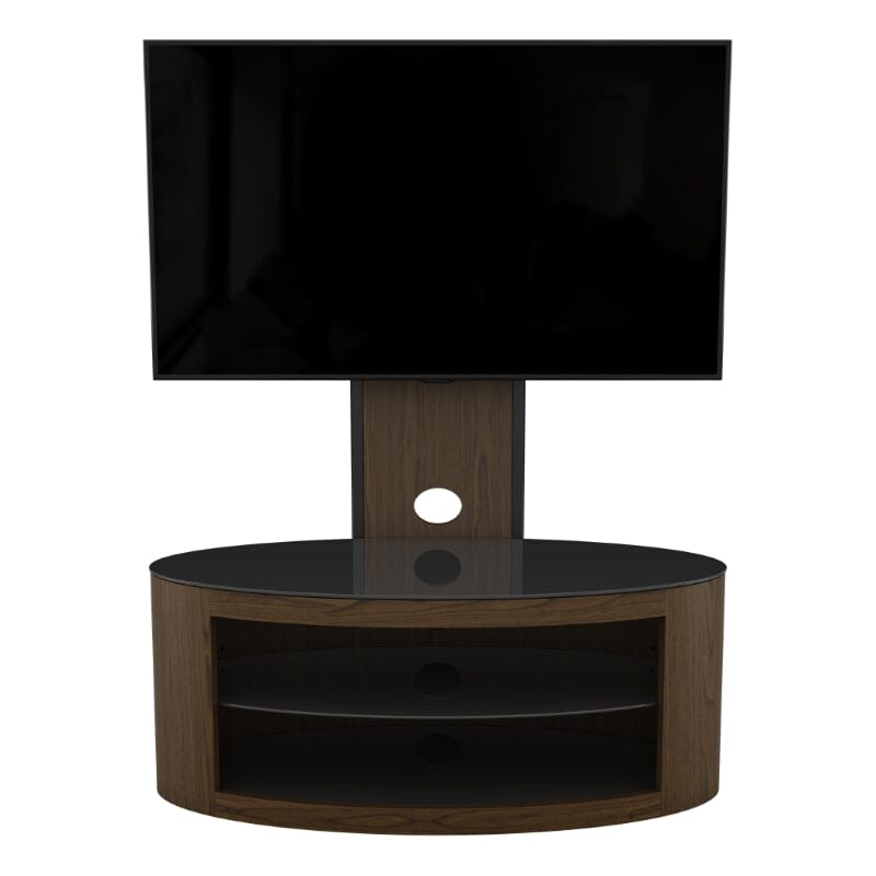 AVF Affinity Buckingham 1m Oval TV Stand with Mount - Walnut