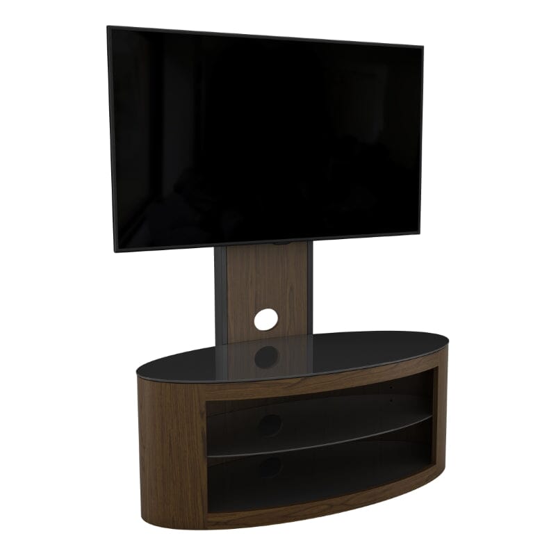 AVF Affinity Buckingham 1m Oval TV Stand with Mount - Walnut