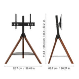 AVF FSL1000HOXDWB Dark Wood Hoxton Tripod TV Stand with Shelf
